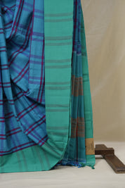 Blue Cotton Ilkal Saree - SRBCIS976