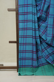 Blue Cotton Ilkal Saree - SRBCIS976