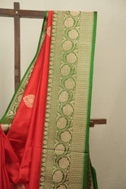 Red Banarasi Silk Saree - SRRBSS985
