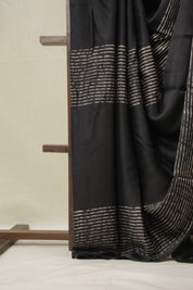 Black HBP Modal Silk Saree - SRBMSS557