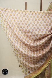 Pista Green HBP Cotton Silk Saree With Chanderi Border - SRPGCSS1433