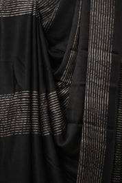 Black HBP Modal Silk Saree - SRBMSS557