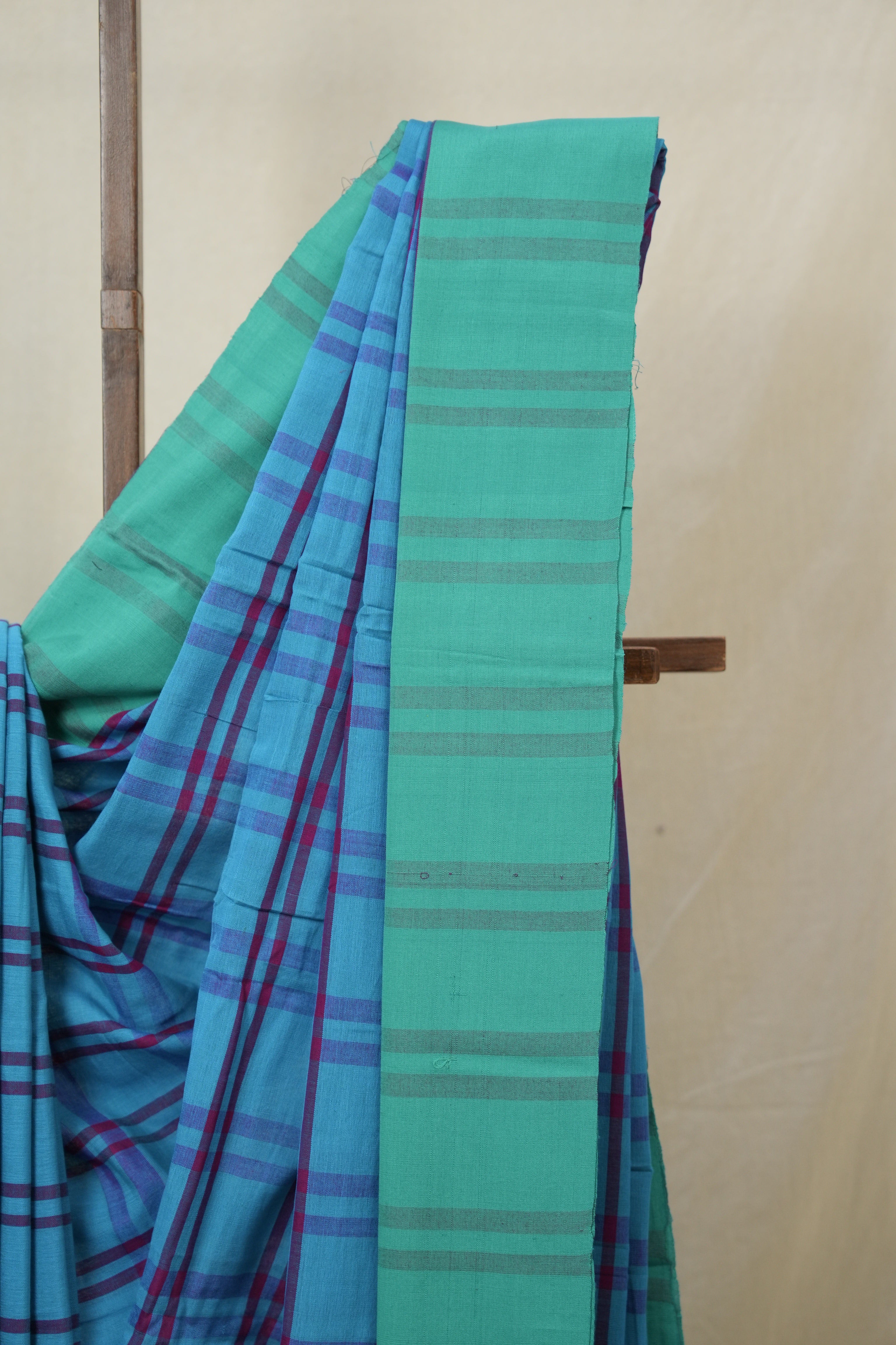Blue Cotton Ilkal Saree - SRBCIS976