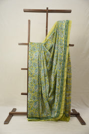 Light Pista Green HBP Cotton Silk Saree With Chanderi Border - SRLPGCSS1427