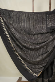 Black HBP Modal Silk Saree - SRBMSS557