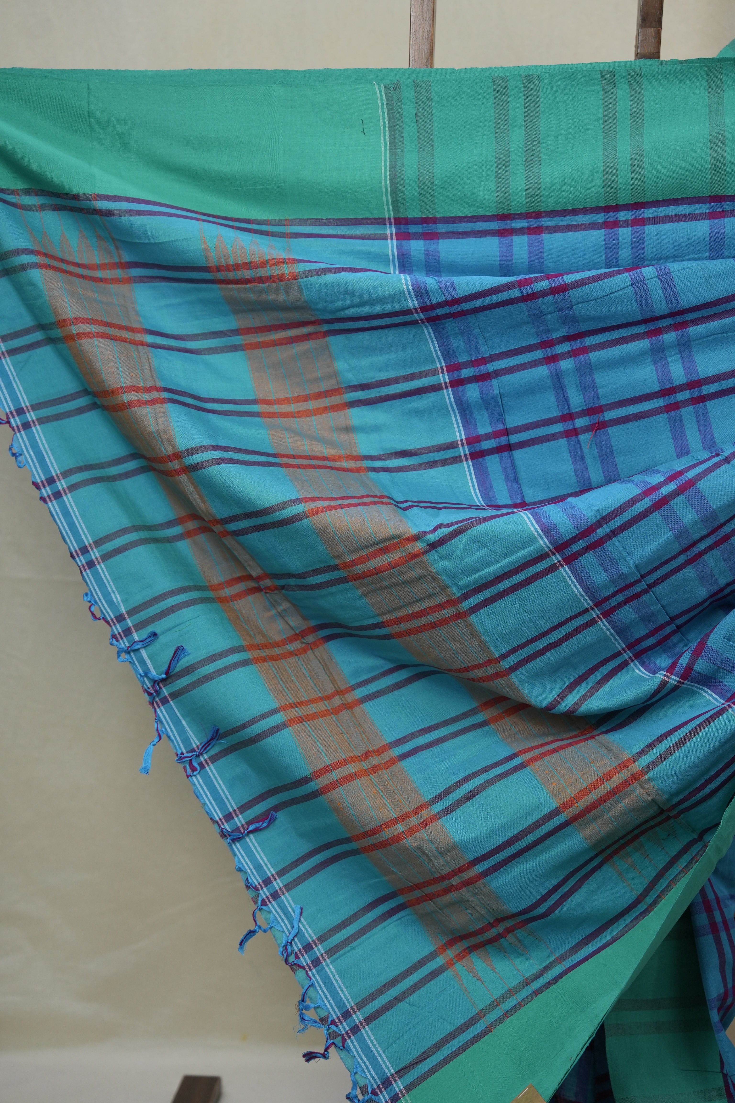 Blue Cotton Ilkal Saree - SRBCIS976