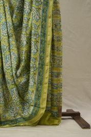 Light Pista Green HBP Cotton Silk Saree With Chanderi Border - SRLPGCSS1427