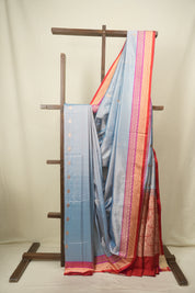 Powder Blue Banarasi Silk Saree - SRPBBSS983