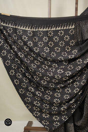 Black HBP Modal Silk Saree - SRBMSS557