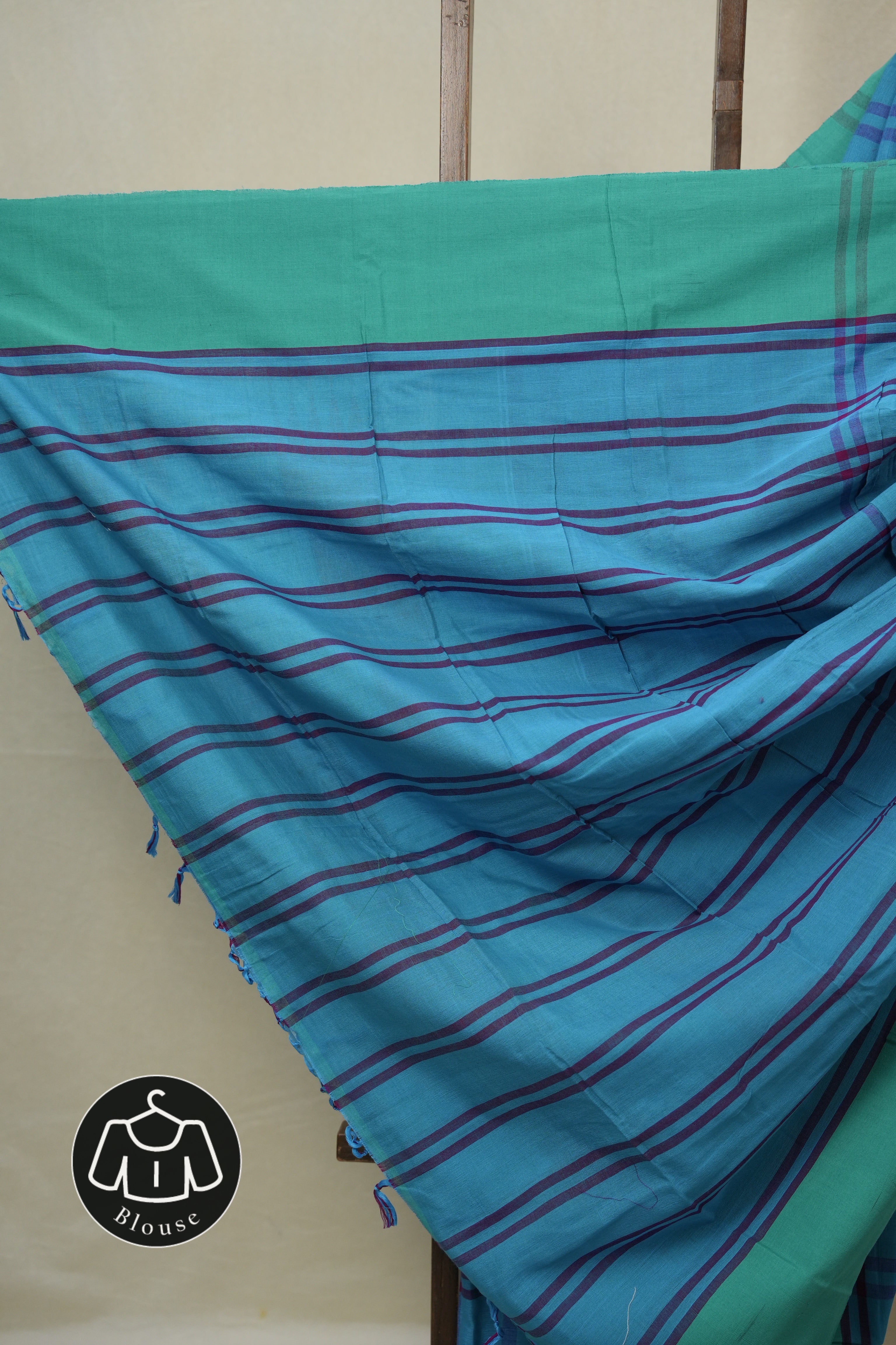 Blue Cotton Ilkal Saree - SRBCIS976
