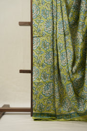 Light Pista Green HBP Cotton Silk Saree With Chanderi Border - SRLPGCSS1427