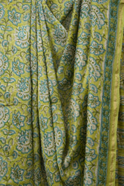 Light Pista Green HBP Cotton Silk Saree With Chanderi Border - SRLPGCSS1427