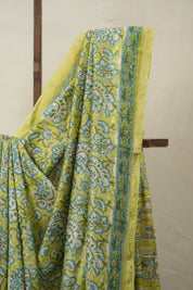 Light Pista Green HBP Cotton Silk Saree With Chanderi Border - SRLPGCSS1427