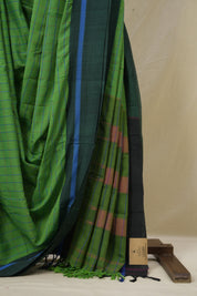 Green Cotton Ilkal Saree - SRGCIS975