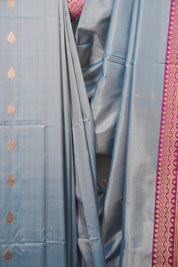 Powder Blue Banarasi Silk Saree - SRPBBSS983