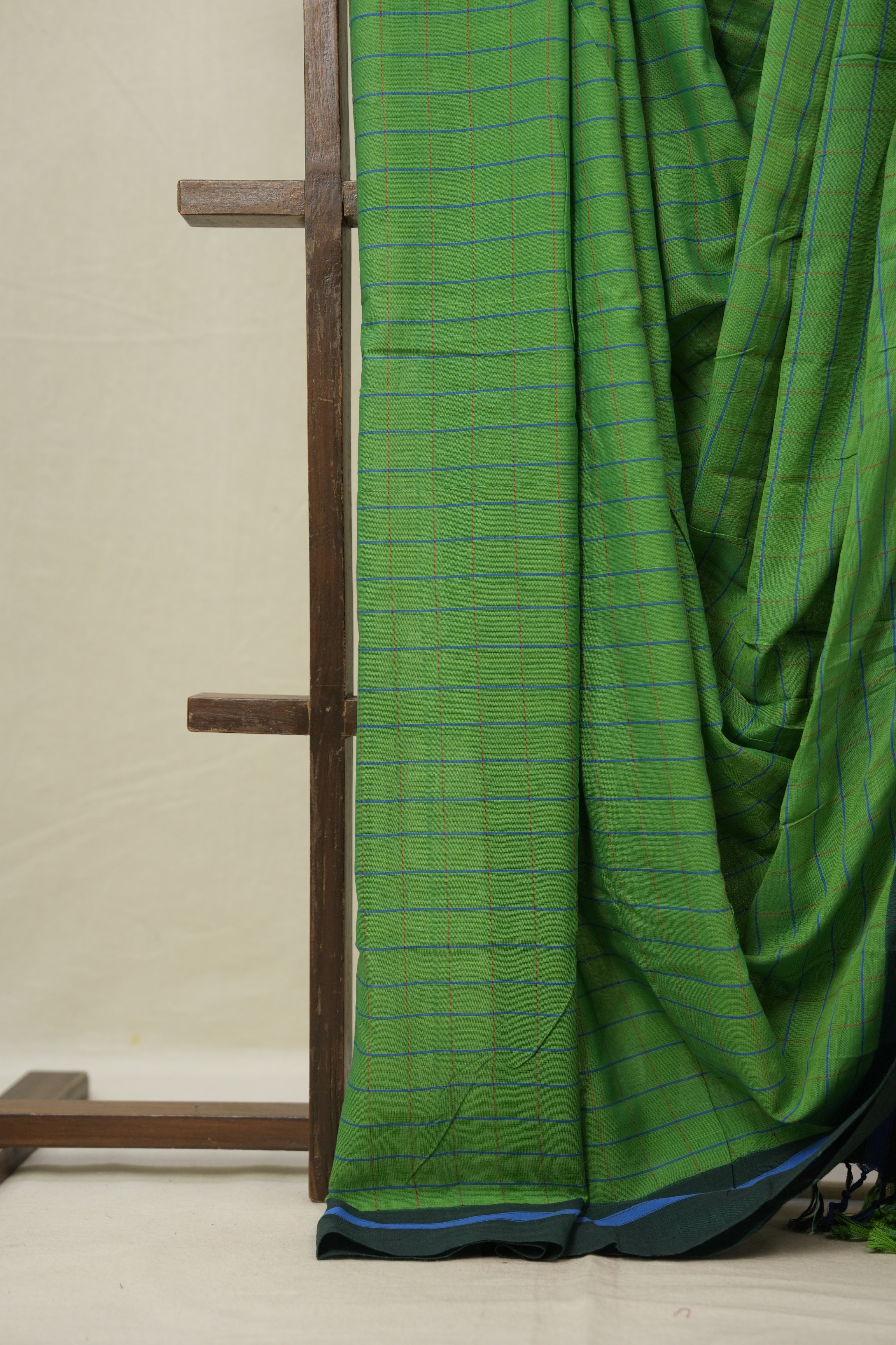 Green Cotton Ilkal Saree - SRGCIS975