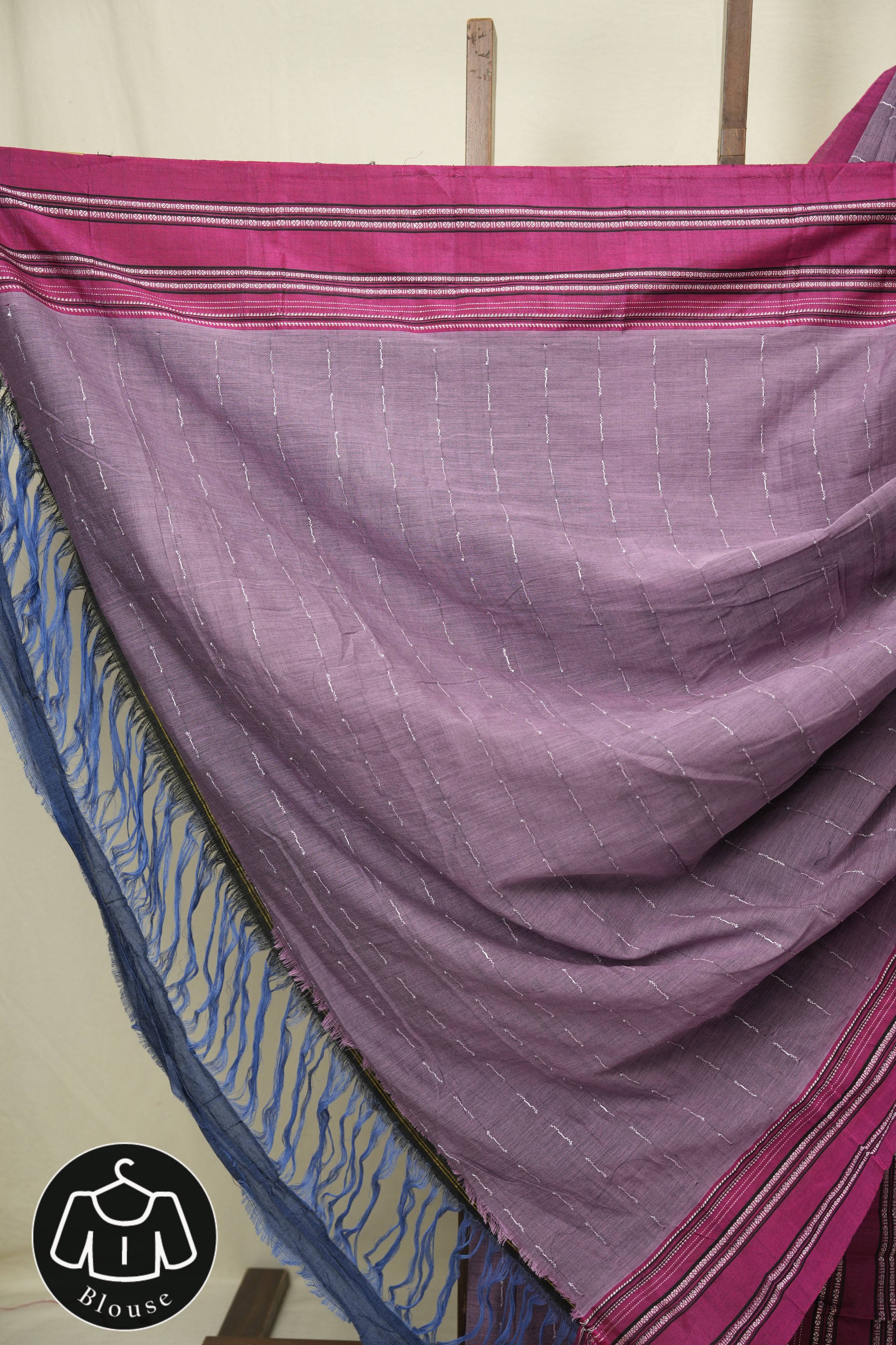 Dusty Pink Cotton Ilkal Saree - SRDPCIS1022