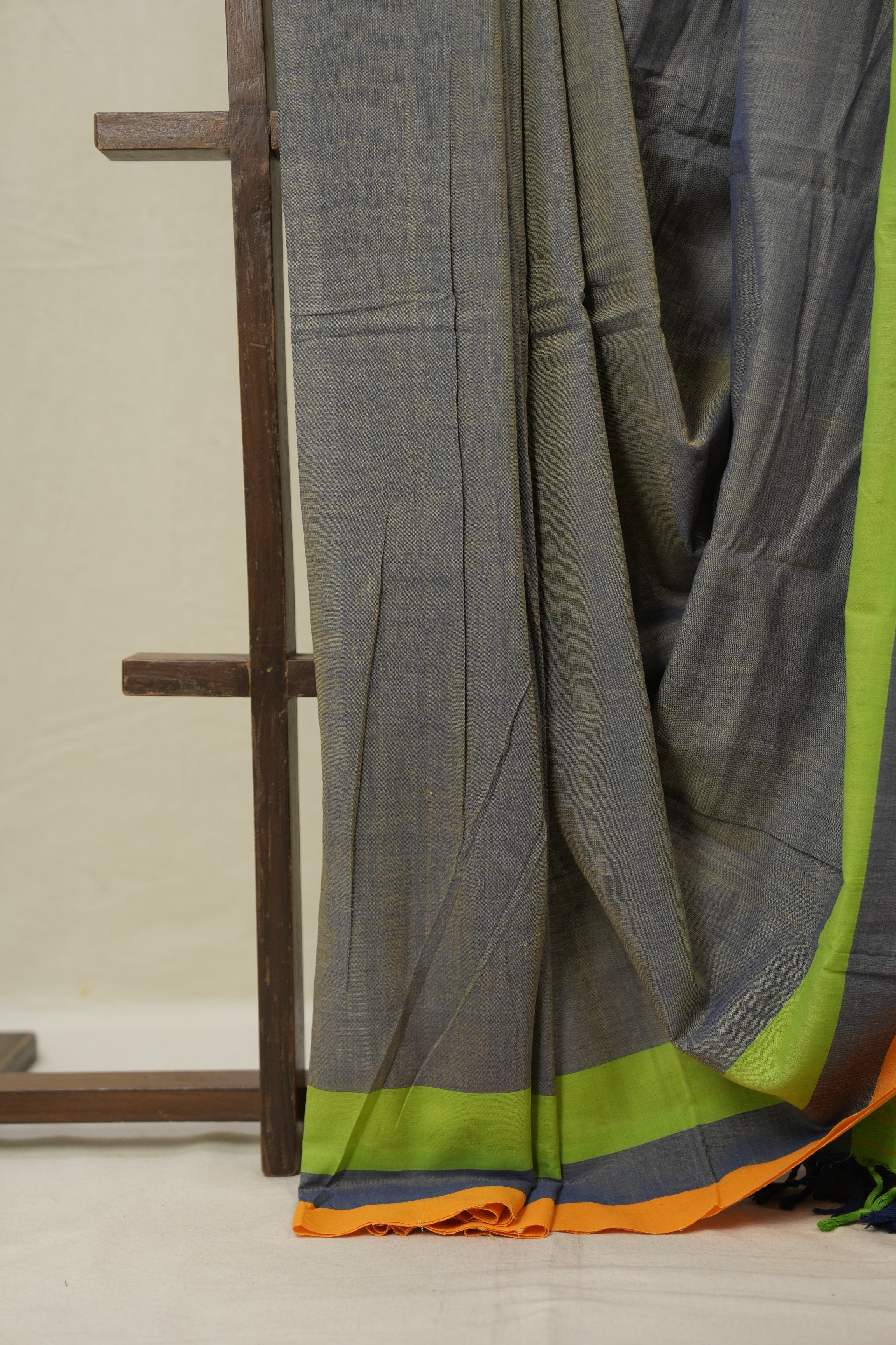 Two Tone Blue Cotton Ilkal Saree - SRBCIS977
