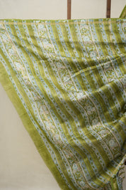 Off White HBP Cotton Silk Saree With Chanderi Border - SROWCSS1425