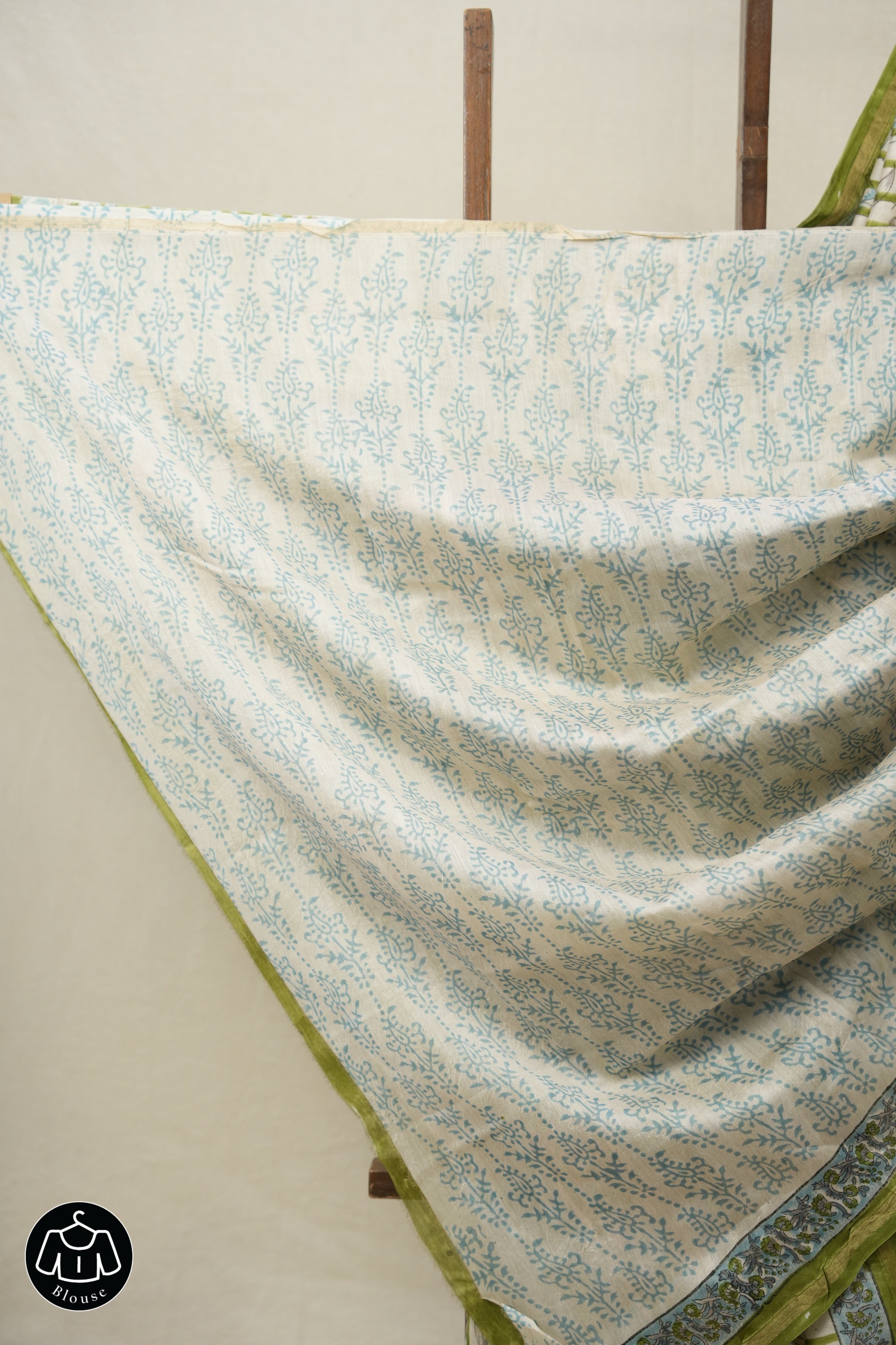 Off White HBP Cotton Silk Saree With Chanderi Border - SROWCSS1425