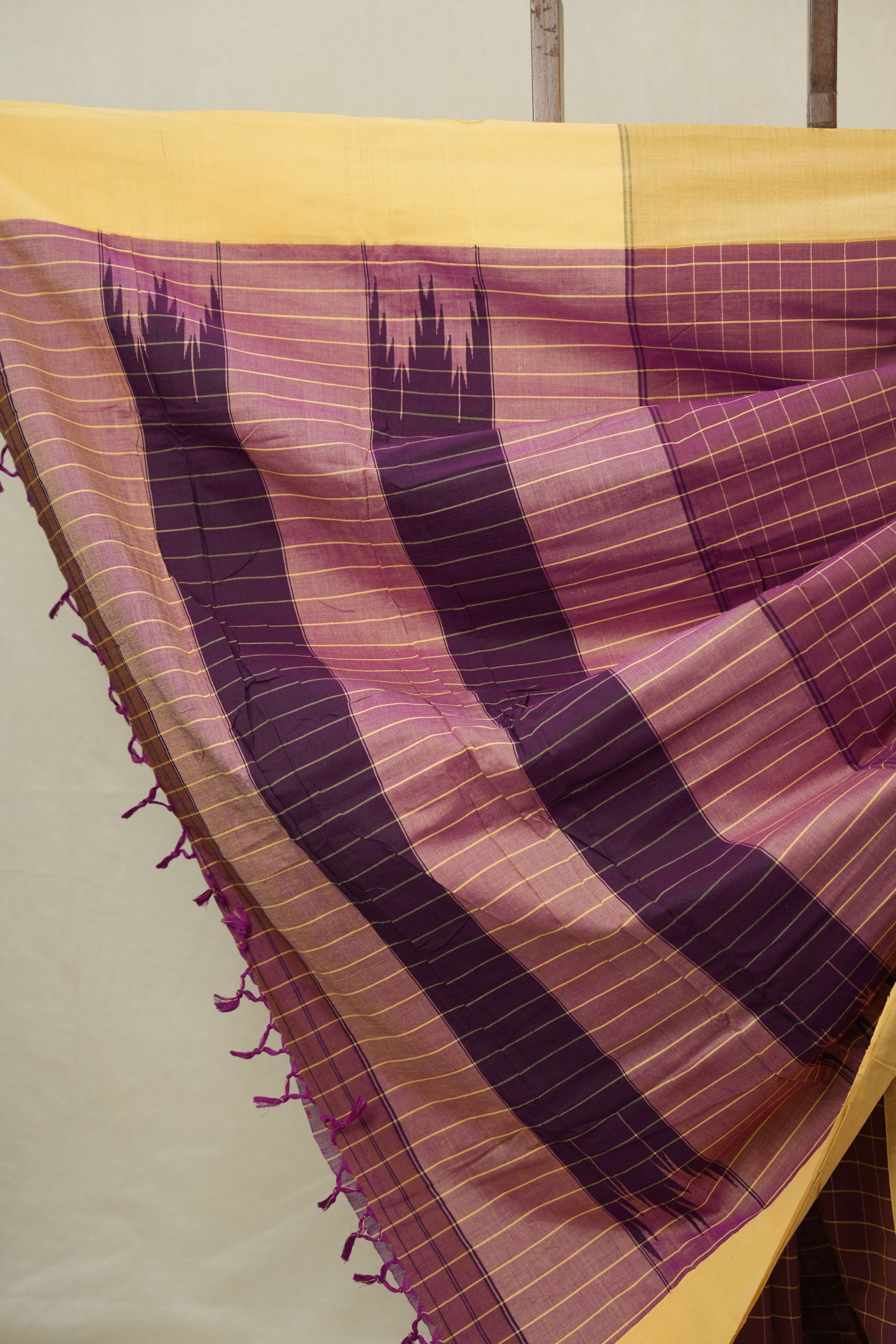 Plum Purple Cotton Ilkal Saree - SRPPCIS978