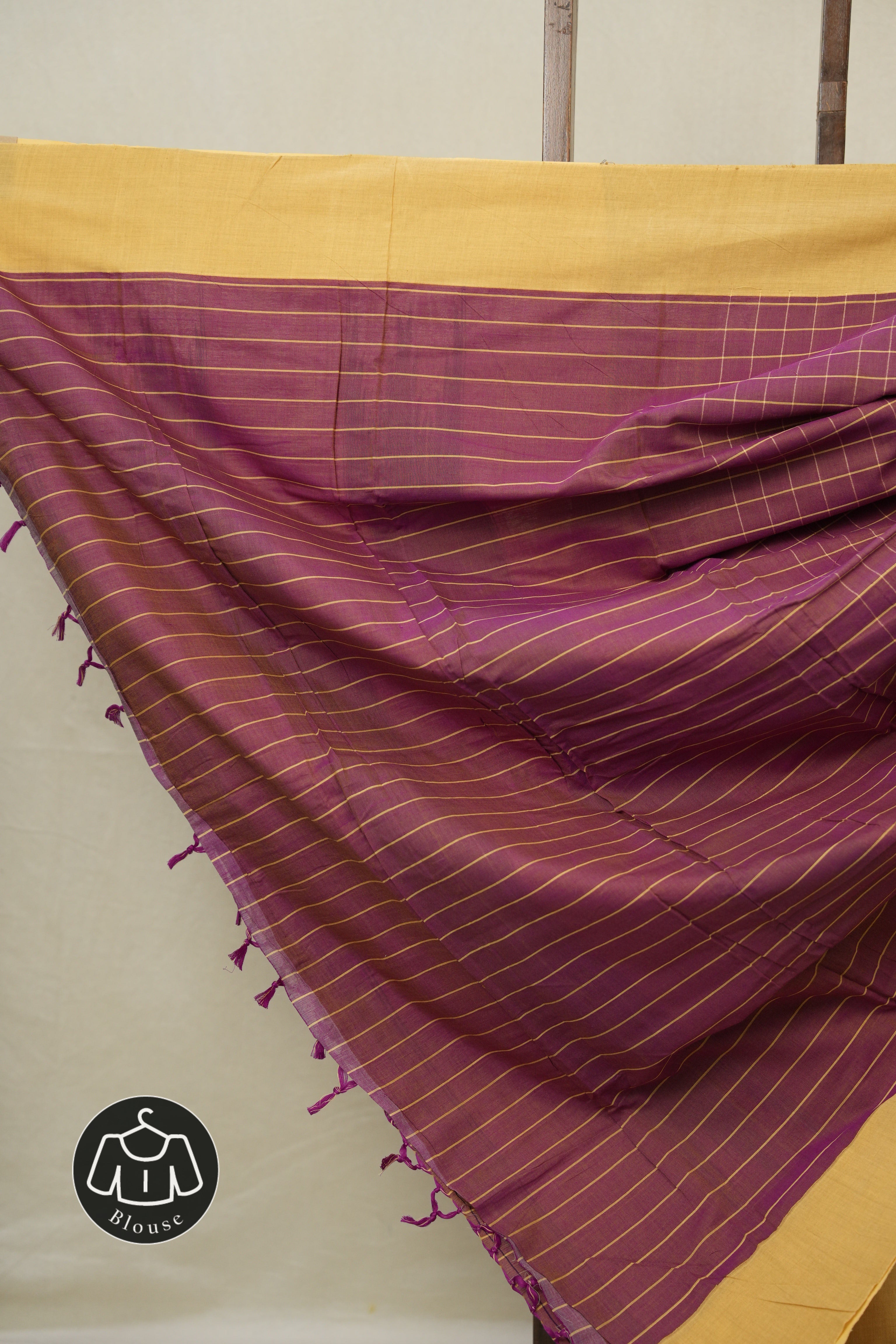 Plum Purple Cotton Ilkal Saree - SRPPCIS978