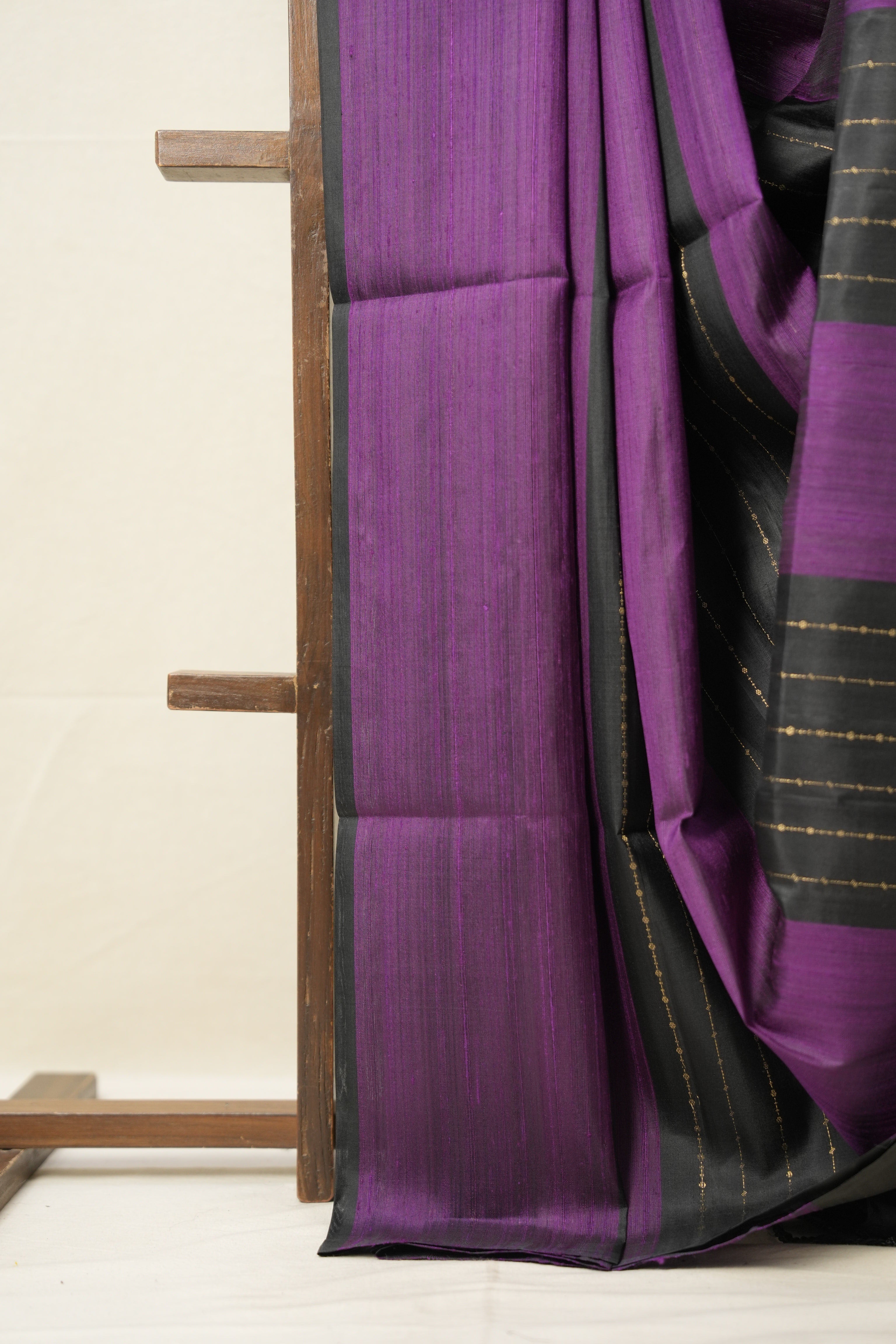 Purple Black Soft Silk Saree - SRPBSSS366