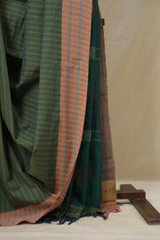 Green Cotton Ilkal Saree - SRGCIS979