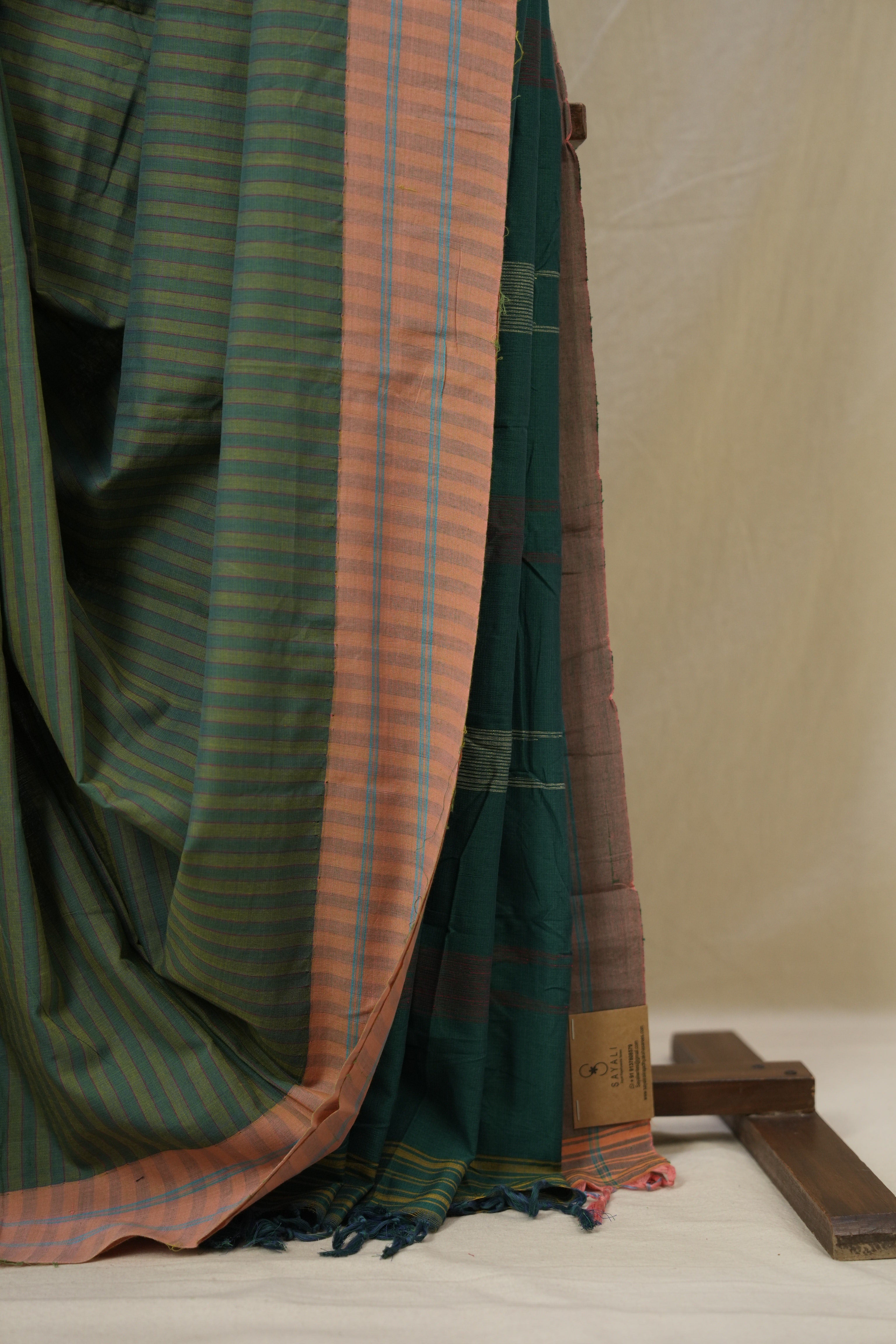 Green Cotton Ilkal Saree - SRGCIS979