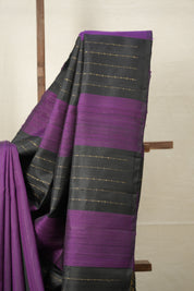 Purple Black Soft Silk Saree - SRPBSSS366