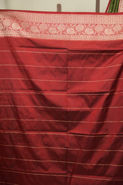Olive Green Banarasi Silk Saree - SROGBSS989