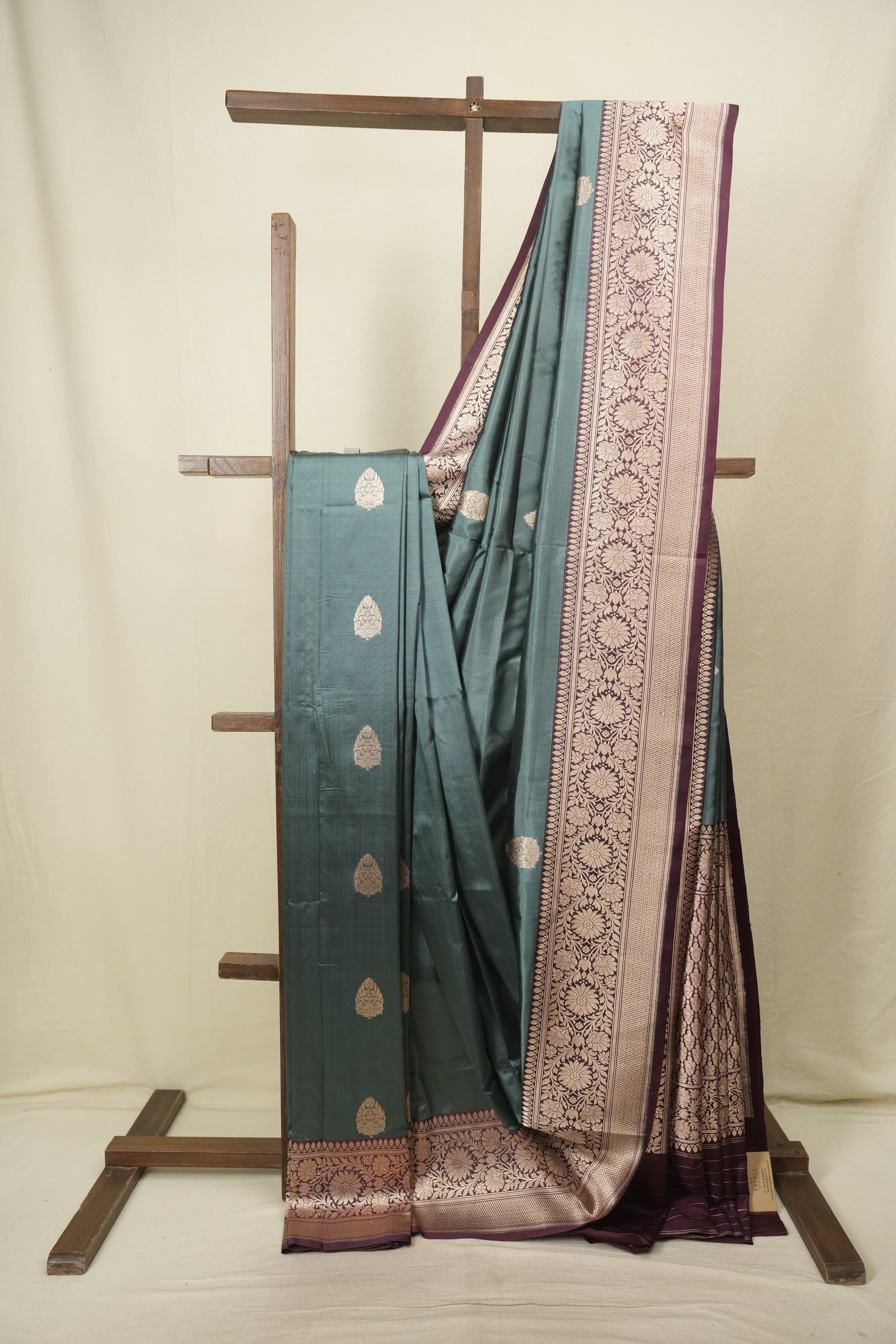 Teal Banarasi Silk Saree - SRTBSS982