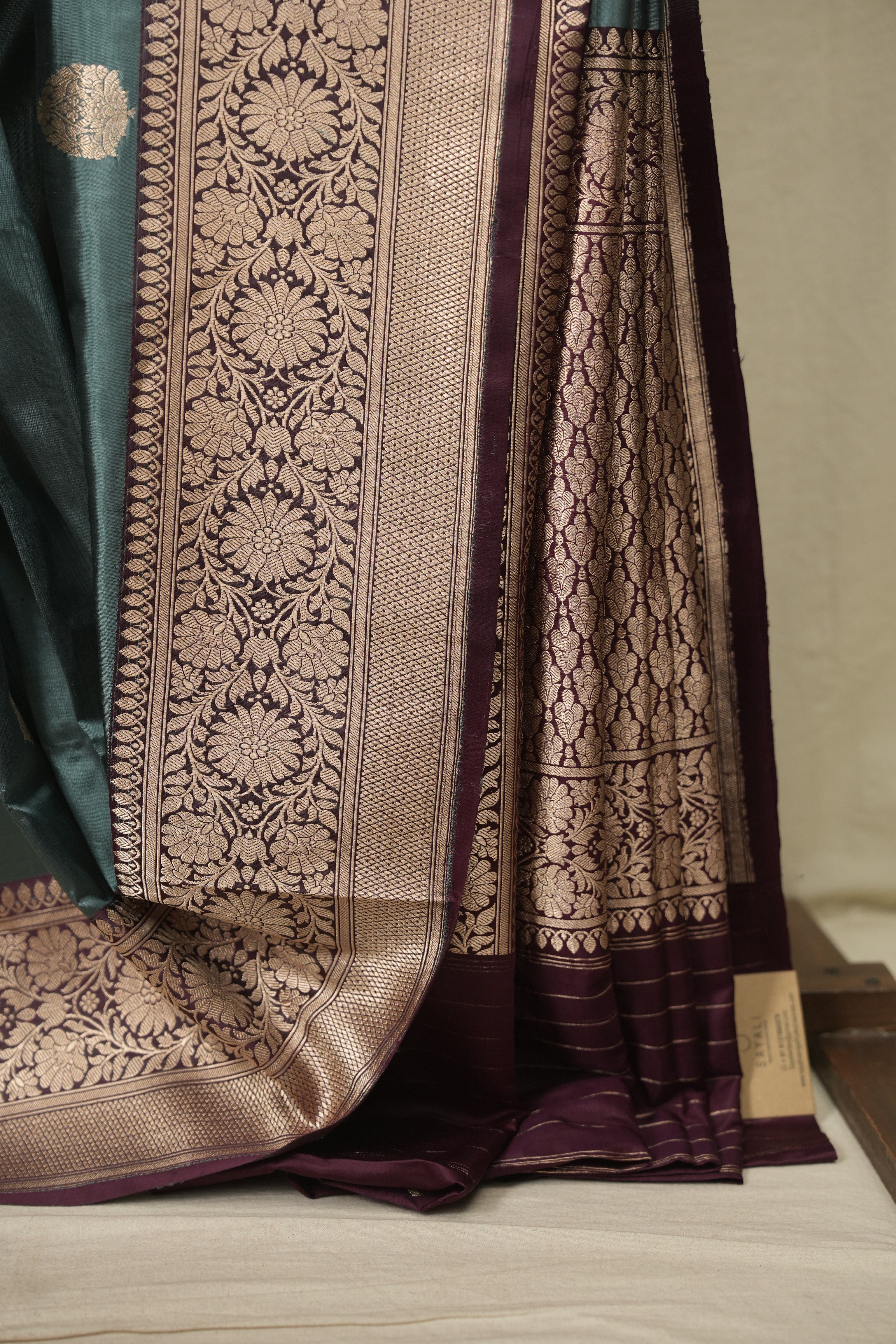 Teal Banarasi Silk Saree - SRTBSS982