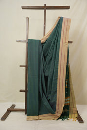 Teal Green Cotton Ilkal Saree - SRTGCIS980