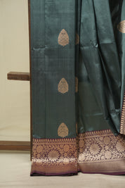 Teal Banarasi Silk Saree - SRTBSS982