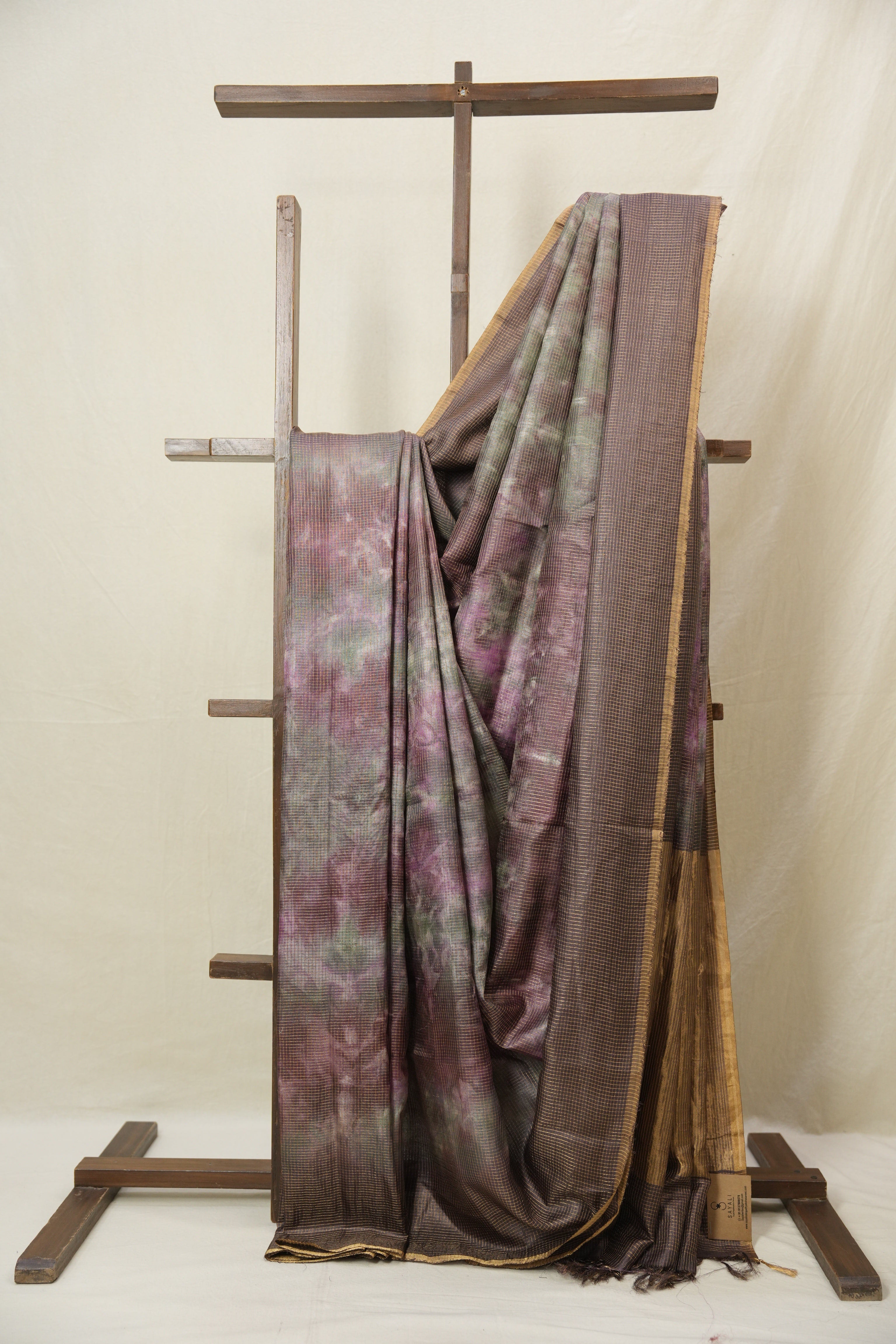Brown Multicolor Tussar Silk Saree - SRBMTSS1758