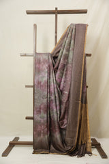 Brown Multicolor Tussar Silk Saree - SRBMTSS1758