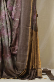 Brown Multicolor Tussar Silk Saree - SRBMTSS1758