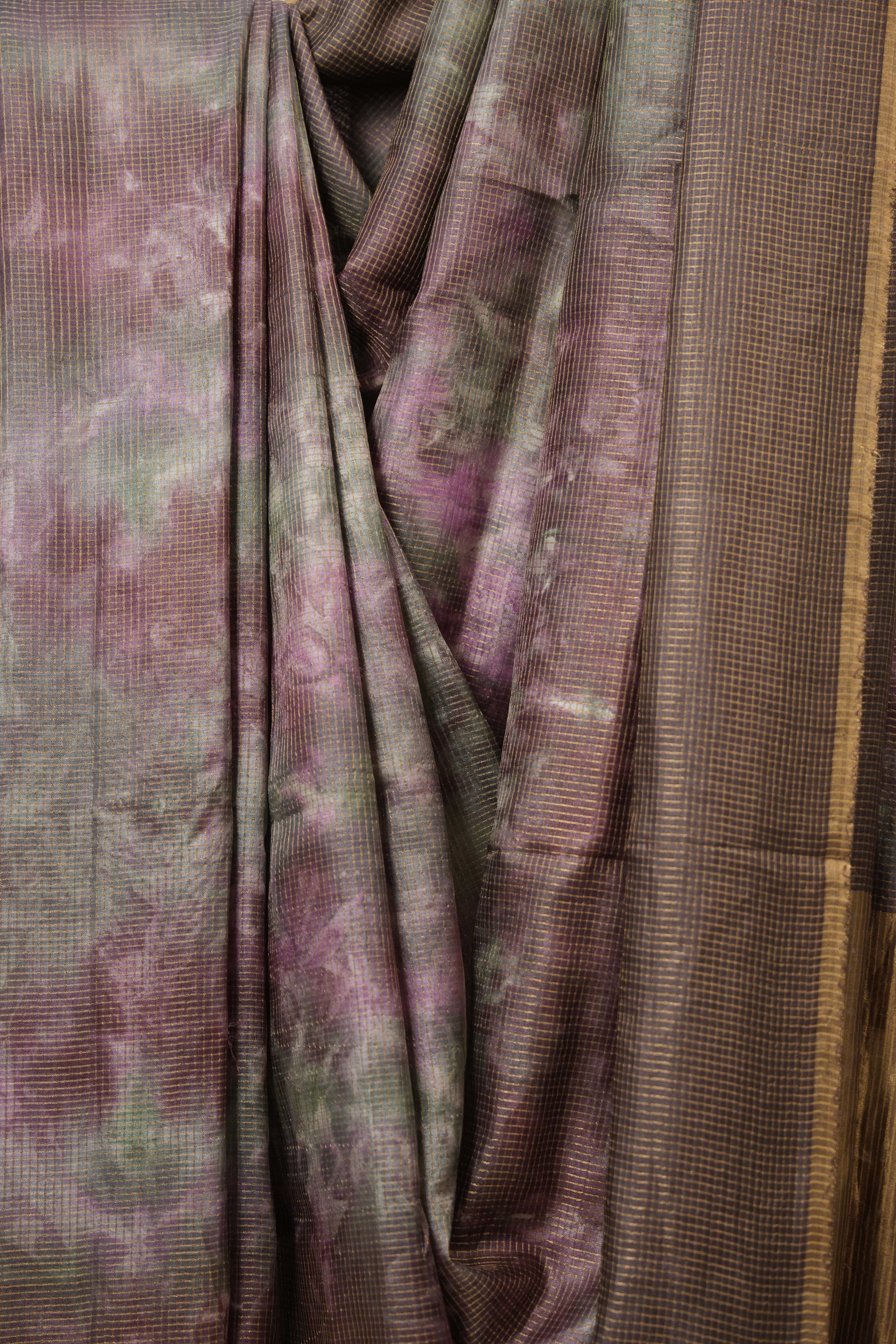 Brown Multicolor Tussar Silk Saree - SRBMTSS1758