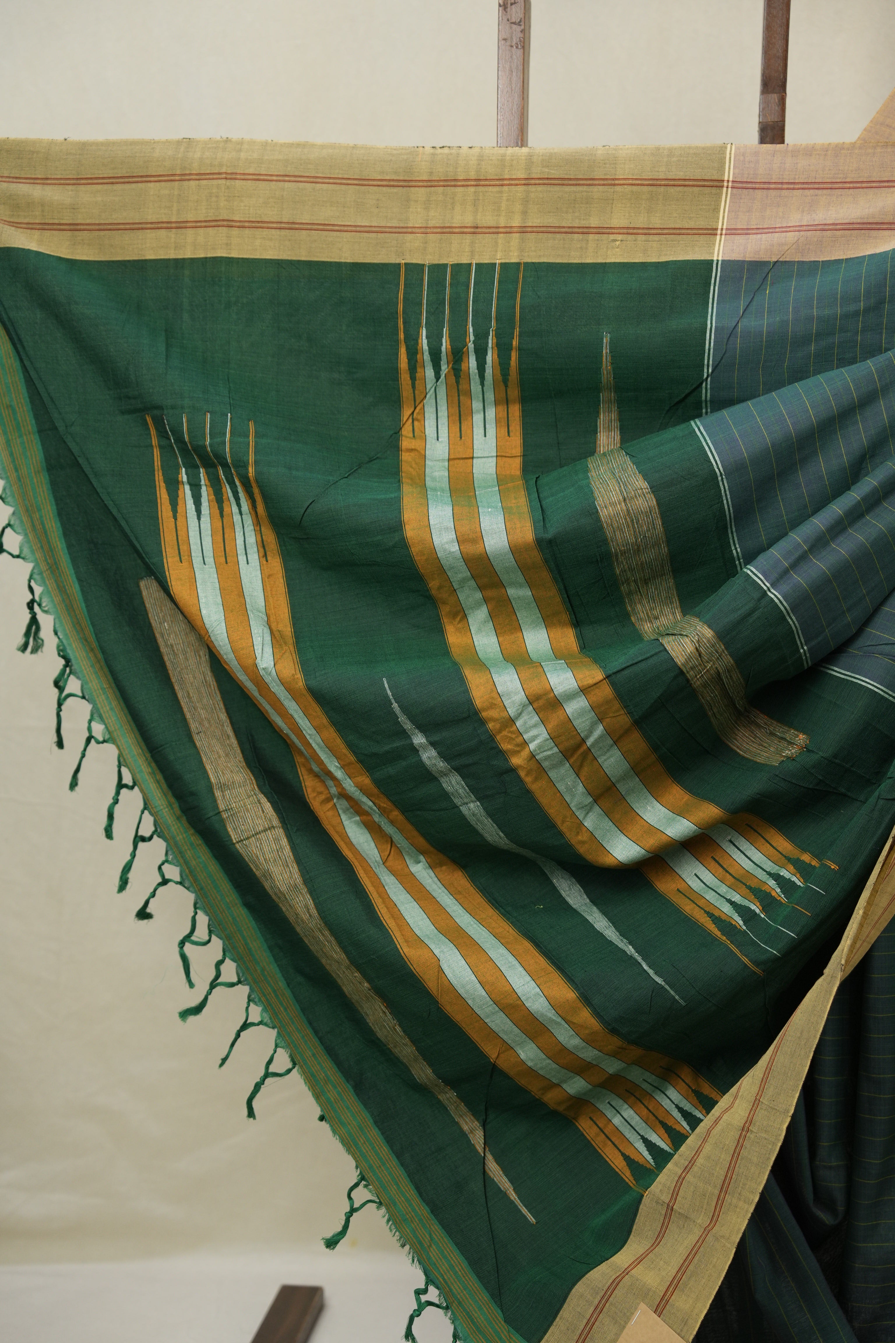 Teal Green Cotton Ilkal Saree - SRTGCIS980