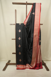 Black Banarasi Silk Saree - SRBBSS990