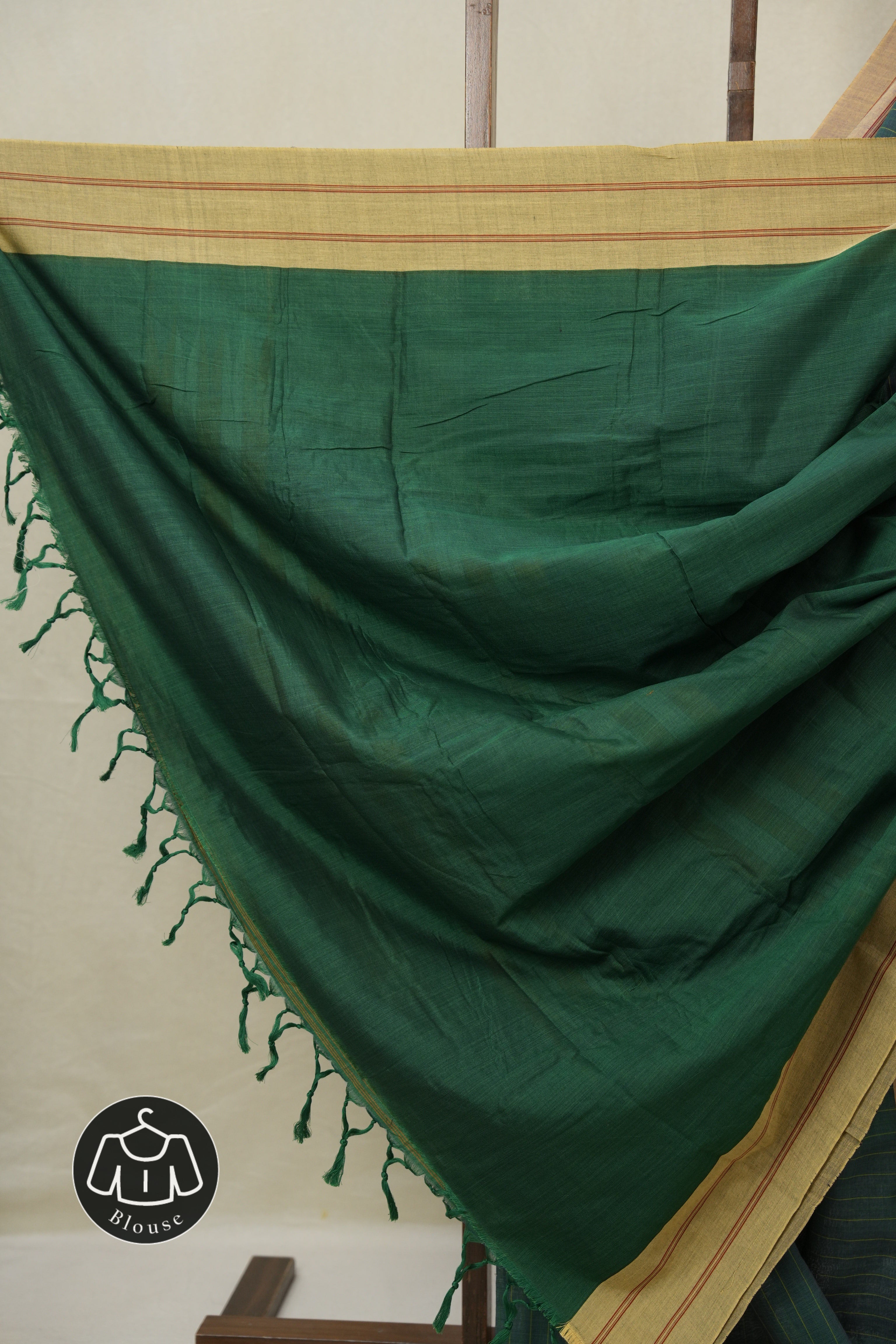 Teal Green Cotton Ilkal Saree - SRTGCIS980