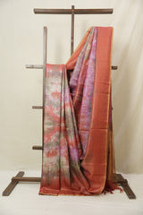 Red Multicolor Tussar Silk Saree - SRRMTSS1757