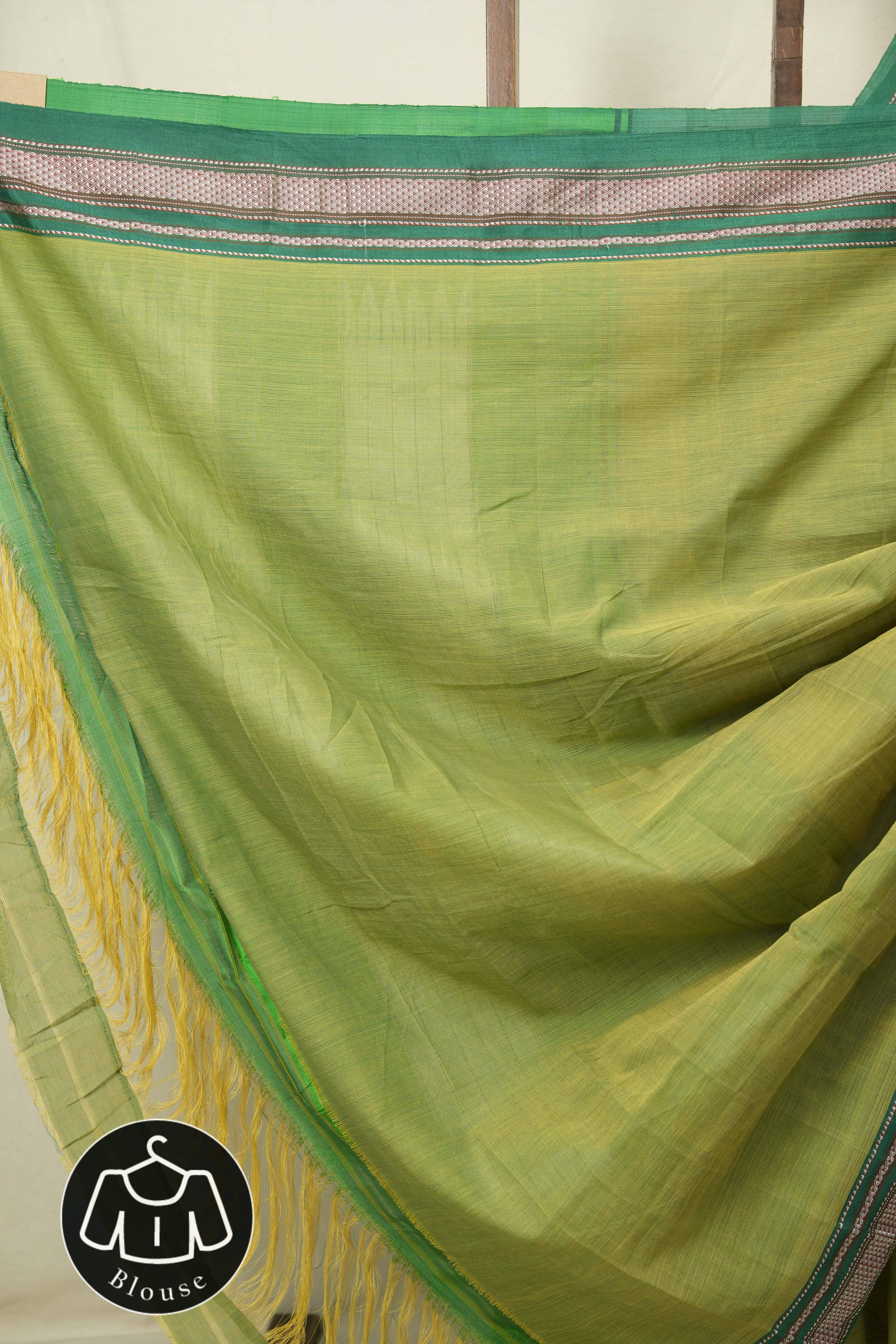 Light Green Cotton Ilkal Saree - SRLGCIS1024