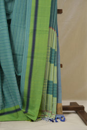 Sky Blue Cotton Ilkal Saree - SRSBCIS981