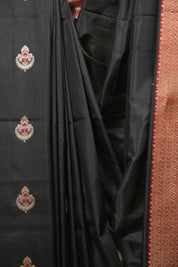 Black Banarasi Silk Saree - SRBBSS990