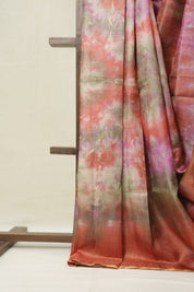Red Multicolor Tussar Silk Saree - SRRMTSS1757
