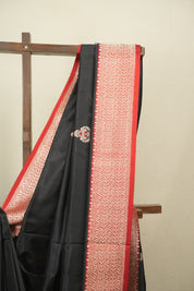 Black Banarasi Silk Saree - SRBBSS990
