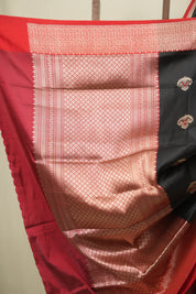 Black Banarasi Silk Saree - SRBBSS990