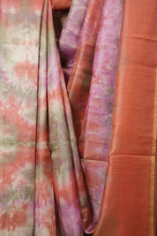 Red Multicolor Tussar Silk Saree - SRRMTSS1757